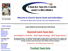 Tablet Screenshot of chuckscards.com